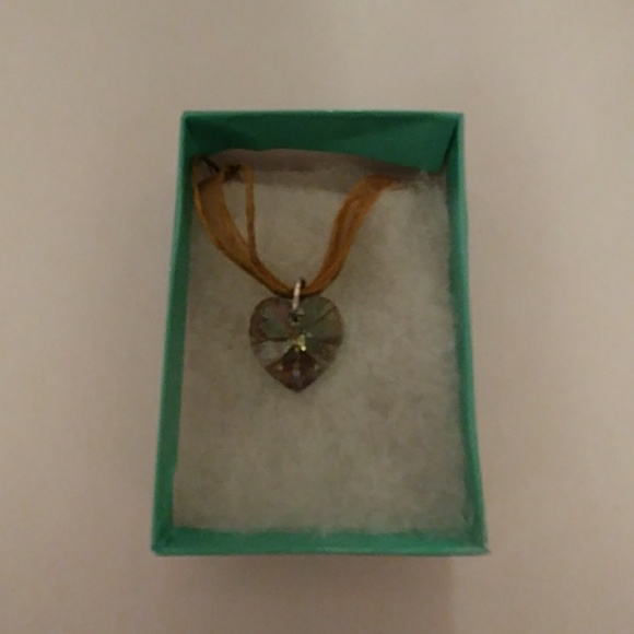 Chocolate Diamond Crystal Heart Necklace - Picture 3 of 8